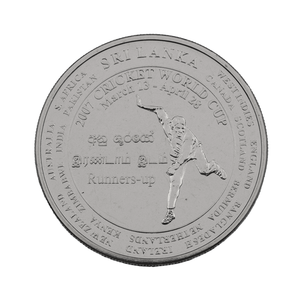 Cricket World Cup Runners-up -2007 1000 Rupees coin
